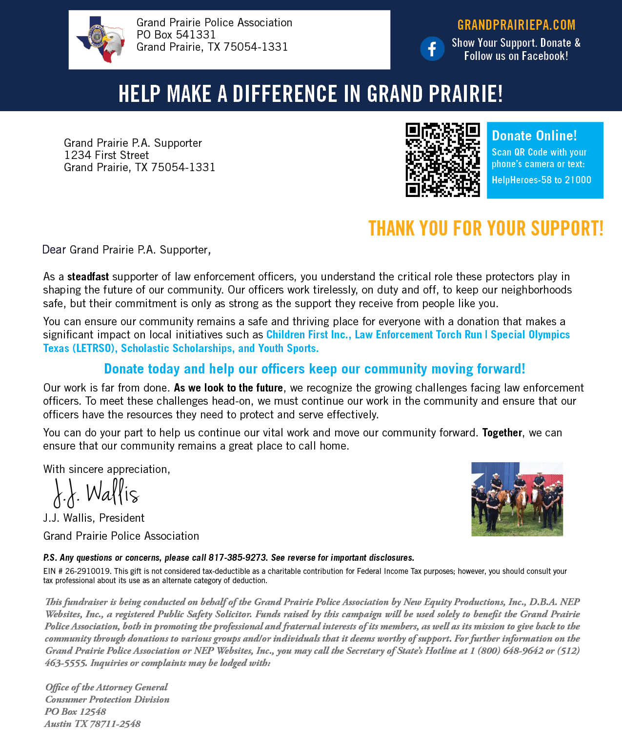 Donation Letter